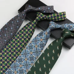 Online OUKU Men's Neckties Fashion Business Print Pattern Wedding Party Daily Wear