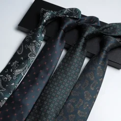 OUKU Men's Neckties Fashion Business Jacquard Pattern Wedding Party Daily Wear