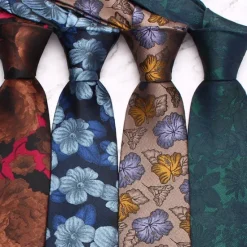 Discount OUKU Men's Neckties Fashion Business Jacquard Print Florals Wedding Party Daily Wear