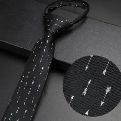 Online OUKU Men's Neckties Fashion Business Jacquard Pattern Wedding Party Daily Wear