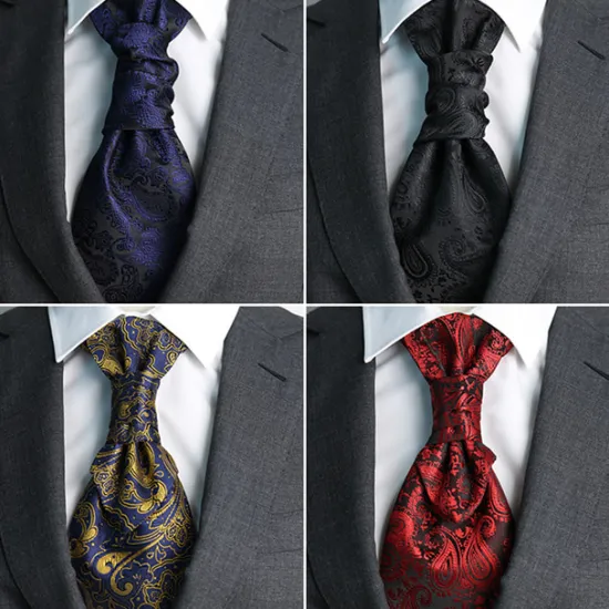 Online OUKU Men's Neckties Men Ties Adjustable Bow Plain Wedding Birthday Party
