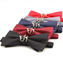 Sale OUKU Men's Neckties Modern Contemporary Metal Solid Color Wedding Party Daily Wear