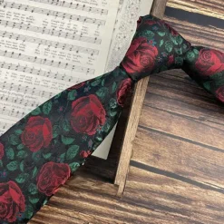 New OUKU Men's Neckties Sexy Flower / Plants Wedding Party Daily Wear