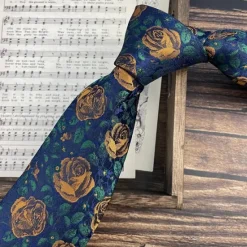 New OUKU Men's Neckties Sexy Flower / Plants Wedding Party Daily Wear