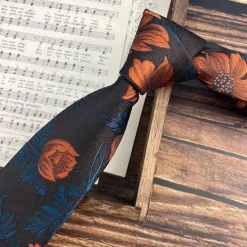New OUKU Men's Neckties Sexy Flower / Plants Wedding Party Daily Wear