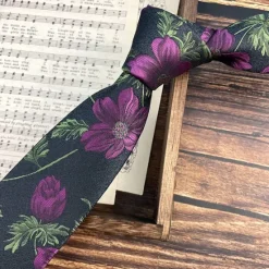 New OUKU Men's Neckties Sexy Flower / Plants Wedding Party Daily Wear
