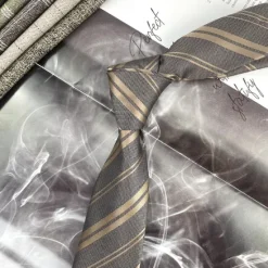 New OUKU Men's Neckties Sexy Stripes Wedding Party Daily Wear