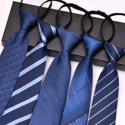 Clearance OUKU Men's Neckties Zip Tie Men Ties Zipper Tie Adjustable Bow Polka Dot Plain Striped Wedding Birthday Party