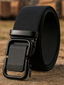 New OUKU Men's Nylon Belt Outdoor Belt Waist Belt Black Navy Blue Nylon Adjustable Heavy-Duty Plain Outdoor Daily