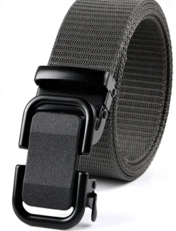 New OUKU Men's Nylon Belt Outdoor Belt Waist Belt Black Navy Blue Nylon Adjustable Heavy-Duty Plain Outdoor Daily
