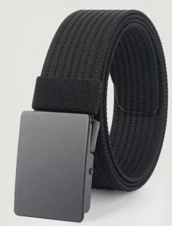 Hot OUKU Men's Nylon Belt Waist Belt Black 1# Black Nylon Alloy Durable Adjustable Plain Outdoor Daily