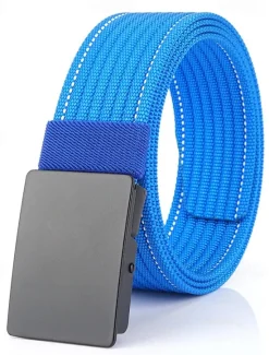 Hot OUKU Men's Nylon Belt Waist Belt Black 1# Black Nylon Alloy Durable Adjustable Plain Outdoor Daily