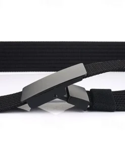 Hot OUKU Men's Nylon Belt Waist Belt Black 1# Black Nylon Alloy Durable Adjustable Plain Outdoor Daily