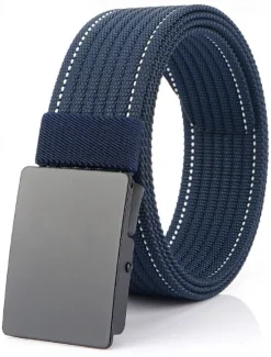 Hot OUKU Men's Nylon Belt Waist Belt Black 1# Black Nylon Alloy Durable Adjustable Plain Outdoor Daily