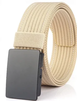 Hot OUKU Men's Nylon Belt Waist Belt Black 1# Black Nylon Alloy Durable Adjustable Plain Outdoor Daily