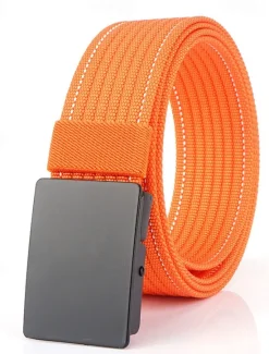 Hot OUKU Men's Nylon Belt Waist Belt Black 1# Black Nylon Alloy Durable Adjustable Plain Outdoor Daily