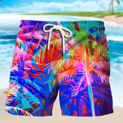 Best OUKU Men's Ocean Graphic Prints Fish Swim Trunks Swim Shorts Board Shorts Mid Waist Hawaiian Boho Casual Daily Holiday Drawstring with Mesh lining Elastic Waist Designer Clothing Apparel
