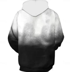 Sale OUKU Men's Ombre Hoodie Hoodies Sweatshirt Fashion Daily Long Sleeve Hooded Party 3D Print Fall Winter Designer Black