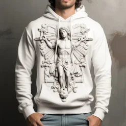 New OUKU Men's Graphic Animal Hoodie Hoodies Sweatshirt Hoodie Long Sleeve Hooded Sweatshirt Hooded Fashion 3D Print Sports Outdoor Holiday Vacation 5 7 Print Front Pocket Spring & Fall Designer