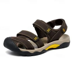 Discount OUKU Men's Outdoor Hiking Sandals - Durable Open-Toe Design, Adjustable Straps, Anti-Slip Sole, Lightweight Sport Shoes for Summer Adventures