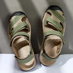 Discount OUKU Men's Outdoor Hiking Sandals - Durable Open-Toe Design, Adjustable Straps, Anti-Slip Sole, Lightweight Sport Shoes for Summer Adventures