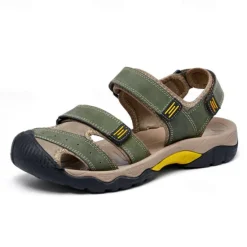 Discount OUKU Men's Outdoor Hiking Sandals - Durable Open-Toe Design, Adjustable Straps, Anti-Slip Sole, Lightweight Sport Shoes for Summer Adventures