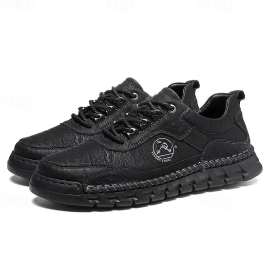 New OUKU Men's Outdoor Hiking Shoes with Durable Faux Leather Upper and Rugged Sole – Comfortable Lace-Up Sneakers for Everyday Wear and Adventure