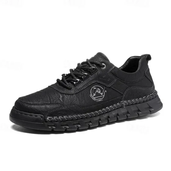 New OUKU Men's Outdoor Hiking Shoes with Durable Faux Leather Upper and Rugged Sole – Comfortable Lace-Up Sneakers for Everyday Wear and Adventure