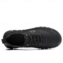 New OUKU Men's Outdoor Hiking Shoes with Durable Faux Leather Upper and Rugged Sole – Comfortable Lace-Up Sneakers for Everyday Wear and Adventure