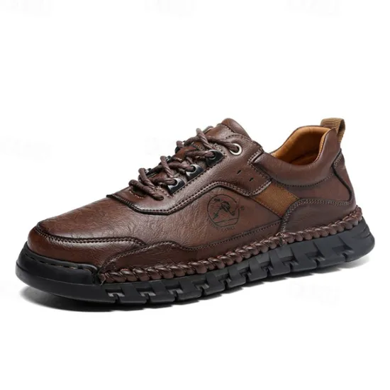 New OUKU Men's Outdoor Hiking Shoes with Durable Faux Leather Upper and Rugged Sole – Comfortable Lace-Up Sneakers for Everyday Wear and Adventure