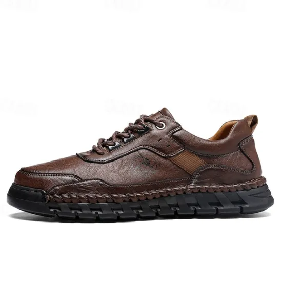New OUKU Men's Outdoor Hiking Shoes with Durable Faux Leather Upper and Rugged Sole – Comfortable Lace-Up Sneakers for Everyday Wear and Adventure
