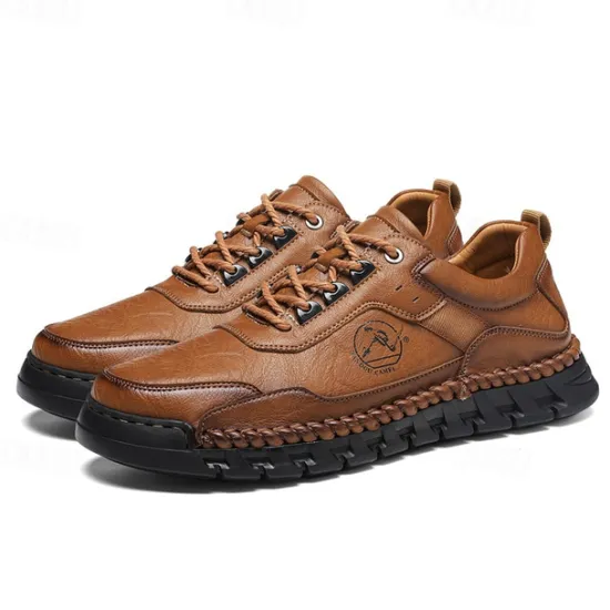New OUKU Men's Outdoor Hiking Shoes with Durable Faux Leather Upper and Rugged Sole – Comfortable Lace-Up Sneakers for Everyday Wear and Adventure