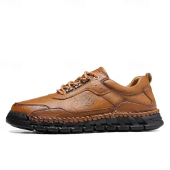 New OUKU Men's Outdoor Hiking Shoes with Durable Faux Leather Upper and Rugged Sole – Comfortable Lace-Up Sneakers for Everyday Wear and Adventure