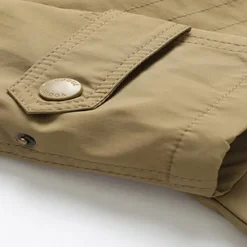 Best OUKU Men's Outdoor Jacket Cargo Jacket Hoodie Jacket Tactical Jacket Outdoor Daily Removable Soft Multiple Pockets Spring & Fall Plain Casual Comfortable Hooded Regular Black Khaki Army Green Jacket