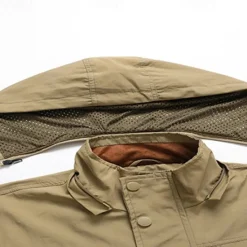 Best OUKU Men's Outdoor Jacket Cargo Jacket Hoodie Jacket Tactical Jacket Outdoor Daily Removable Soft Multiple Pockets Spring & Fall Plain Casual Comfortable Hooded Regular Black Khaki Army Green Jacket