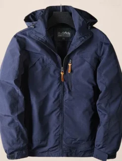 Outlet OUKU Men's Outdoor Jacket Transition Jacket Daily Wear Windproof Quick Dry Spring & Fall Solid Color Casual Daily Lapel Regular Loose Fit Black Blue Khaki Army Green Gray Jacket