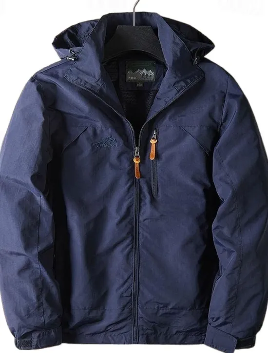 Outlet OUKU Men's Outdoor Jacket Transition Jacket Daily Wear Windproof Quick Dry Spring & Fall Solid Color Casual Daily Lapel Regular Loose Fit Black Blue Khaki Army Green Gray Jacket