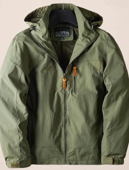 Outlet OUKU Men's Outdoor Jacket Transition Jacket Daily Wear Windproof Quick Dry Spring & Fall Solid Color Casual Daily Lapel Regular Loose Fit Black Blue Khaki Army Green Gray Jacket
