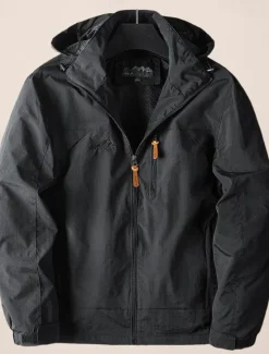 Outlet OUKU Men's Outdoor Jacket Transition Jacket Daily Wear Windproof Quick Dry Spring & Fall Solid Color Casual Daily Lapel Regular Loose Fit Black Blue Khaki Army Green Gray Jacket