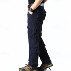 Sale OUKU Men's Outdoor Pants Cargo Pants Hiking Pants Trousers Military Camouflage Outdoor Regular Fit Waterproof Breathable Quick Dry Pants / Trousers Forest Green Black+Grey Cotton Hunting Climbing Camping