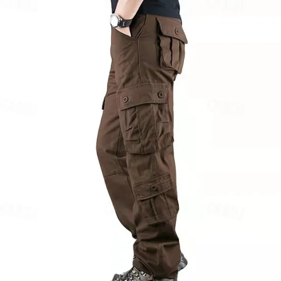Sale OUKU Men's Outdoor Pants Cargo Pants Hiking Pants Trousers Military Camouflage Outdoor Regular Fit Waterproof Breathable Quick Dry Pants / Trousers Forest Green Black+Grey Cotton Hunting Climbing Camping