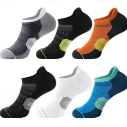 OUKU Men's 6-Pack Multi Packs Socks Ankle Socks Low Cut Socks Running Socks Casual Socks Black White Color Color Block Sports & Outdoor Daily Vacation Basic Medium Spring Fall Fashion Casual