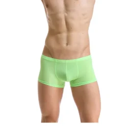 Best OUKU Men's 1pack Underwear Boxers Underwear Basic Polyester Pure Color Low Waist Light Blue Black