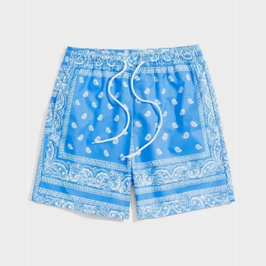 Clearance OUKU Men's Paisley Color Block Flower / Floral Shorts Summer Shorts Beach Shorts Mid Waist Streetwear Hawaiian Designer Casual Daily Holiday Elastic Waist 3D Print Drawstring Designer Clothing Apparel