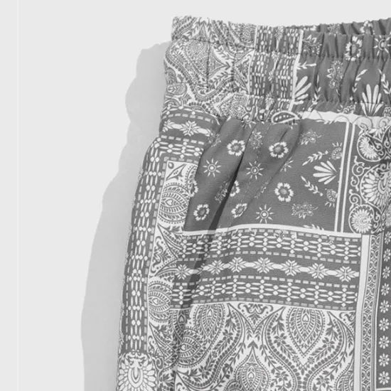 Clearance OUKU Men's Paisley Color Block Flower / Floral Shorts Summer Shorts Beach Shorts Mid Waist Streetwear Hawaiian Designer Casual Daily Holiday Elastic Waist 3D Print Drawstring Designer Clothing Apparel