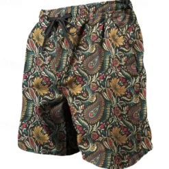 OUKU Men's Paisley Gradient Sweat Shorts Beach Shorts Terry Shorts Mid Waist Casual Athleisure Daily Holiday Streetwear Drawstring Elastic Waist 3D Print Designer Clothing Apparel