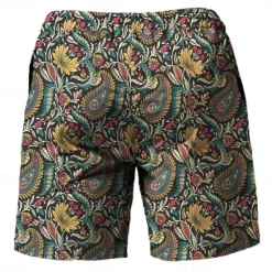 OUKU Men's Paisley Gradient Sweat Shorts Beach Shorts Terry Shorts Mid Waist Casual Athleisure Daily Holiday Streetwear Drawstring Elastic Waist 3D Print Designer Clothing Apparel