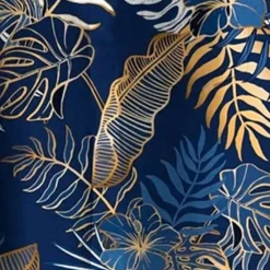 Hot OUKU Men's Palm Leaf Casual Shirt Summer Hawaiian Shirt Aloha Shirt Short Sleeve Hawaiian Resort Vacation Casual Summer Spring Turndown Button Up Blue Green