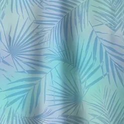 OUKU Men's Palm Leaf Tropical Plants Summer Hawaiian Shirt Button Up Shirt Short Sleeve Hawaiian Resort Vacation Holiday Beach Wear Summer Spring Turndown Collared Shirts Front One Pocket Light Blue