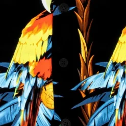 OUKU Men's Palm Tree Parrot Shirt Summer Hawaiian Shirt Aloha Shirt Short Sleeve Shirt Turndown Tropical Fashion Streetwear Casual Hawaiian Holiday S M L Green / Black